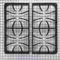 318560460 Frigidaire Genuine Range Double Burner Grate Set Black