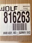 816263 Wolf New Oem Range Red Knob