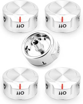 909wizdom 726084631939 5 Pcs Stove Control Knob Replacement Whirlpool Kitchenaid Range Cooker