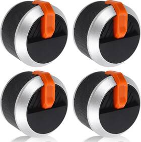 Blk-or-4 Ajinteby Gas Griddle Grill Orange Knobs Replacement For Blackstone 1666 1517 4 Pack-or