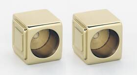A6546-pb Alno A6546-pb/nl A6546 Brass Cube Shower Rod Mounting Bracket Set
