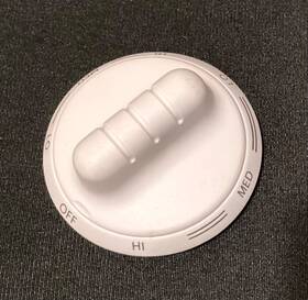 31760604w Amana White Dual Burner Control Knob Part # Cooktop Range Stove