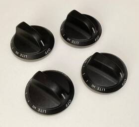 31905401b Amana Set Of 4 Black Gas Burner Control Knobs Part # Stove Range