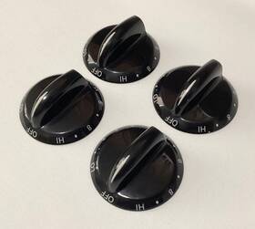 31926618b Amana Set Of 4 Black Burner Control Knobs Part # Stove Range