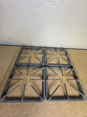 32012205gy Amana Full Lot Of 4 Gas Stove Range Burner Grates 317191 Rev1 Cc7 Gray Clean