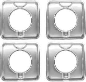 Sgp-400 Amazinpure Sgp400s 4 Pack Replacement Chrome Square 7.75 Inch X Gas Range Drip Pan Replac