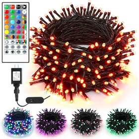 Rhf0810 American Metal Orange String Lights 98ft 300 Led Halloween With Remote Dimmable