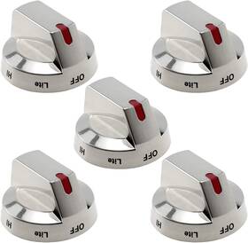 Dg64-00473a Ami Parts 788807141545 Gas Stove Knobs Compatible With Samsung Silver