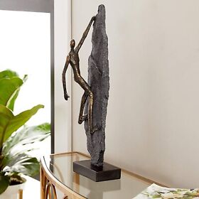 58377 Antique Decor Deco Industrial Polystone People Sculpture 6inch X 5inch 19 Bronze