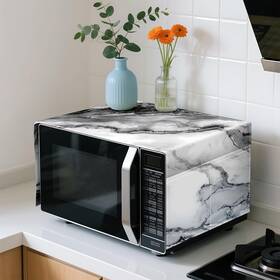 Z6984-1m Aohmpt Mc001 Microwave Dust Proof Cover With Autumn Leaf Pattern Decorative