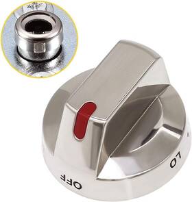 Dg64-00473a Appliancemate 700884007446 Romalon Stove Knob Range Burner Dial With Metal Ring Compati