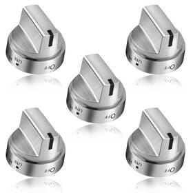 Aremae 602309667061 Stainless Steel Gas Stove Knob Replacement Compatible With Ge 5 Pack