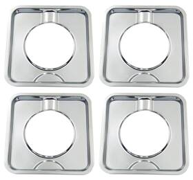 Sgp-400 Atma Supply 786333 Chrome Square Gas Range Drip Pan 7.65ftftx7.65ftft Pack Of 4 Replaces