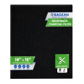 Bagean 18x15 1-pack Cut-to-fit Microwave Filter Replacement - 18 Inch X 15 Activated Carbon Black