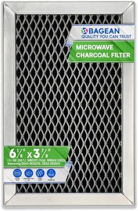 Wb06x10823 Bagean Wb02x11124 Microwave Charcoal Filter 6.15 Inch X 3.95 For Jx81j Wb02x11536 Black