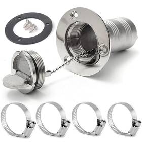 A108 Baieasy 717328578615 1-1/2 Inch 38mm Boat Gas/fuel Deck Fill/filler 1.5inch Stainless Steel Fill
