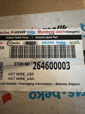 264600003 Beko Range Oven Igniter Wire - Oem Part