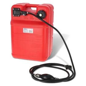 Bisupply 809867 Boat Gas Tank Kit 6 Gallon - Portable Plastic Outboard Fuel With Fi