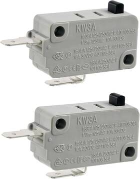 Bojack Bj-kwa3-close Microwave Oven Door Switch Kw3a 16a 125/250 2 Pcs Normally Close Grey