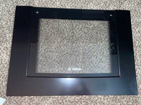 00246547 Bosch Oven Lower Outer Door Panel Part # 246547 Black With Logo