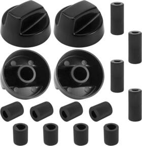 Branded01 313024124165 Black Oven Control Switch Knob With 12 Adapters For Oven/stove/range Universal K