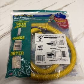 Cssd64te-48 Brasscraft - Gas Connector 1/2 Inch Od 48 Length 60 500 Btu/hr X