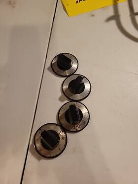 1706448 Brown 4 Range Oven/stove/cooktop Burner Selector/control Dial/knob