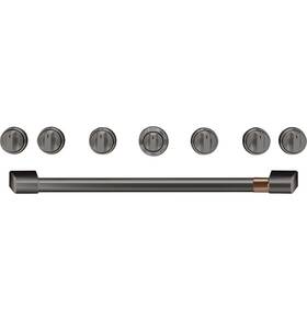 Cxpr6hkpmbt Cafe 36 Inch Brushed Black Handle And Knob Set For Pro Range Rangetop