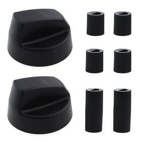 2182-cks-b1 Cchiai 2pcs Black Universal Control Abs Knob With Adaptor Stove Repla
