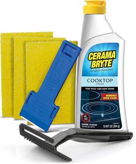 Cerama Bryte 748598270749 Glass Cooktop Cleaner Combo Kit With Pow-r Grip Scraper 3