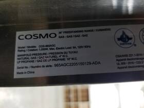 Cos-965agc Cosmo Range Oven Electrode Set Of 5 Cos-965agc Cosmo Range Oven Electrode Set Of 5