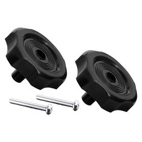 20345 Ctuoptuo 2 Pcs Black Rv Window Vent Knob 1 Inch Shaft 2.25 Od