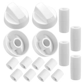Cy24321 Cykemo 4 Pack White Universal Control Knobs With 12 Adapters - Repl