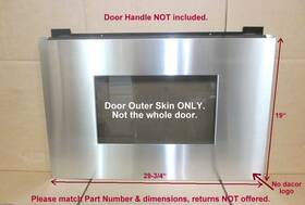 702098 Dacor Oven Door Outer Skin Without Logo