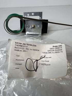 De81-08907-12-36 Dacor Ek67f - Oem Thermostat Switch Ek67f-12-36 790f New