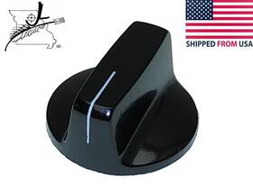 5500e-nd Davis 1.125 Inch Black Knob For 0.25 Smooth Shaft 1/4 Phenolic Plastic Replacement Set S