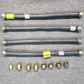 16125n Dormont Lot Of Four Heavy Duty Gas Supply Hoses 1 1/4 In X 36