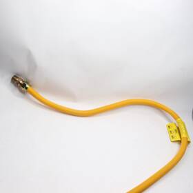 01-y648-08 Dura Trac Gas Connector Yellow Polymer Coated Stainless Steel 5/8 Inch Od X 48