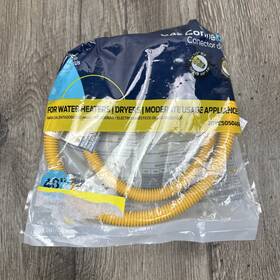 5137070 Eastman New Gas Connector Kit 48 Inch Yellow Coated Stainless Steel 1/2 Od Flexible