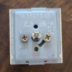 Ego 50.55073.037 Infinite Switch 13a 240v With Black Knob White/black