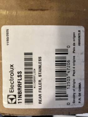 11nbrrflss Electrolux Rear Filler Panel For Frigidaire Range