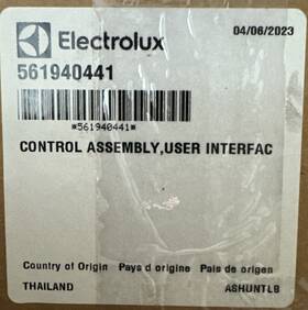 561940441 Electrolux Oem Frigidaire Range Control Assembly
