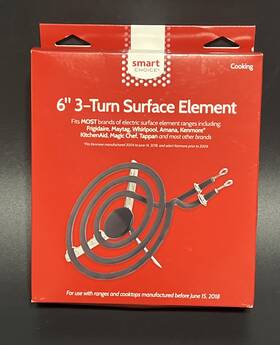5304431013 Element Smart Choice Burner 6 Inch 3 Turn Surface New