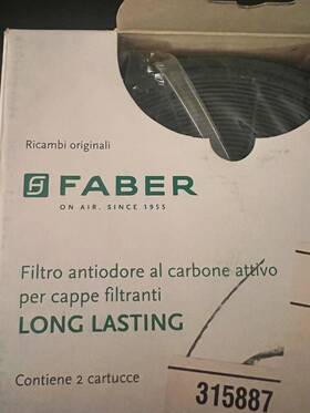112.0185.278 Faber Cooktop Hood Filter New In Box - Original From Italy