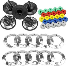 Fetechmate 445010519570 Electric Stove Knobs Replacement For Whirl-pool Ro-per Hard-wick And Mo