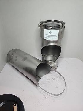 Zftcb05 Flex 5 Inch Z-flex Tee C/w Clamp Branch For Chimney Lining System Part #