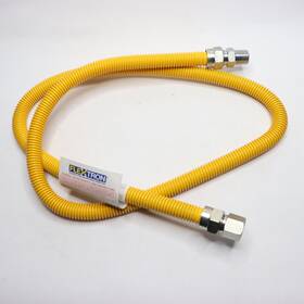 Ftgc-yc12-60c Flextron Flexible Gas Connector Yellow Coated Stainless Steel