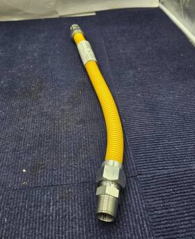 Flextron Ftgc-yc34-18n Qty 2 1 Inch Od 3/4 Id X 18 Yc Gas Line Hose Yellow