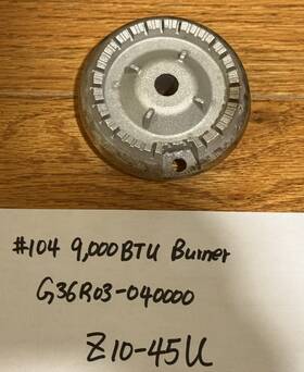 Ffsgs6244-36 Forno G36r03-04000 9 000btu Burner Head Only Gas Range Used Z10-45u