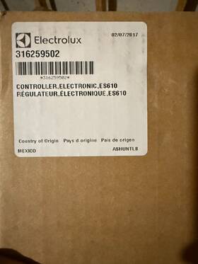316259502 Frigidaire Frigidare Oven Control Board